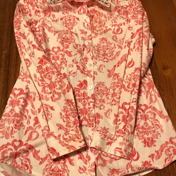 Silver studded button up blouse - Picture 8 of 11